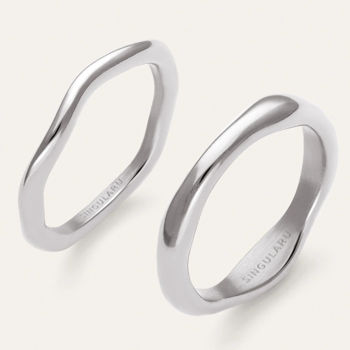 Pack 2 Anillos Nea Acero