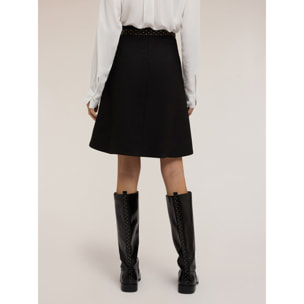 Motivi - Gonna linea ad A con orlo asimmetrico - Nero