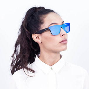 Gafas de sol PALO ALTO DALSTON - Negro mate / Plana revo azul cielo
