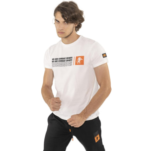 Camiseta de manga corta de algodón elástico "Tech"