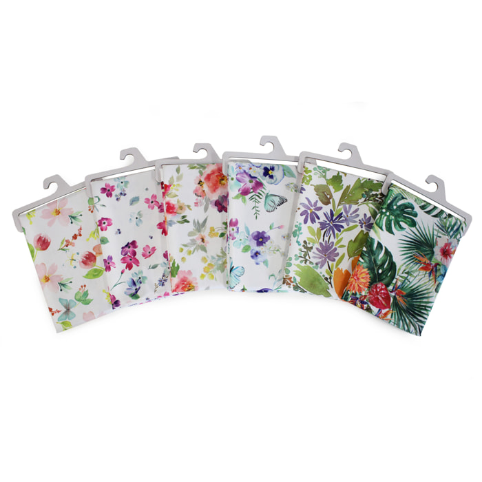 White & White Tovaglia antimacchia 140x180 con stampa digitale Farfalla