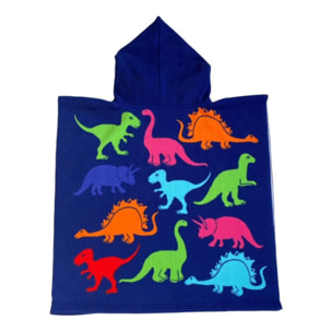 Poncho de bain microfibre enfant - Dino - 60x60cm - 220g/m²