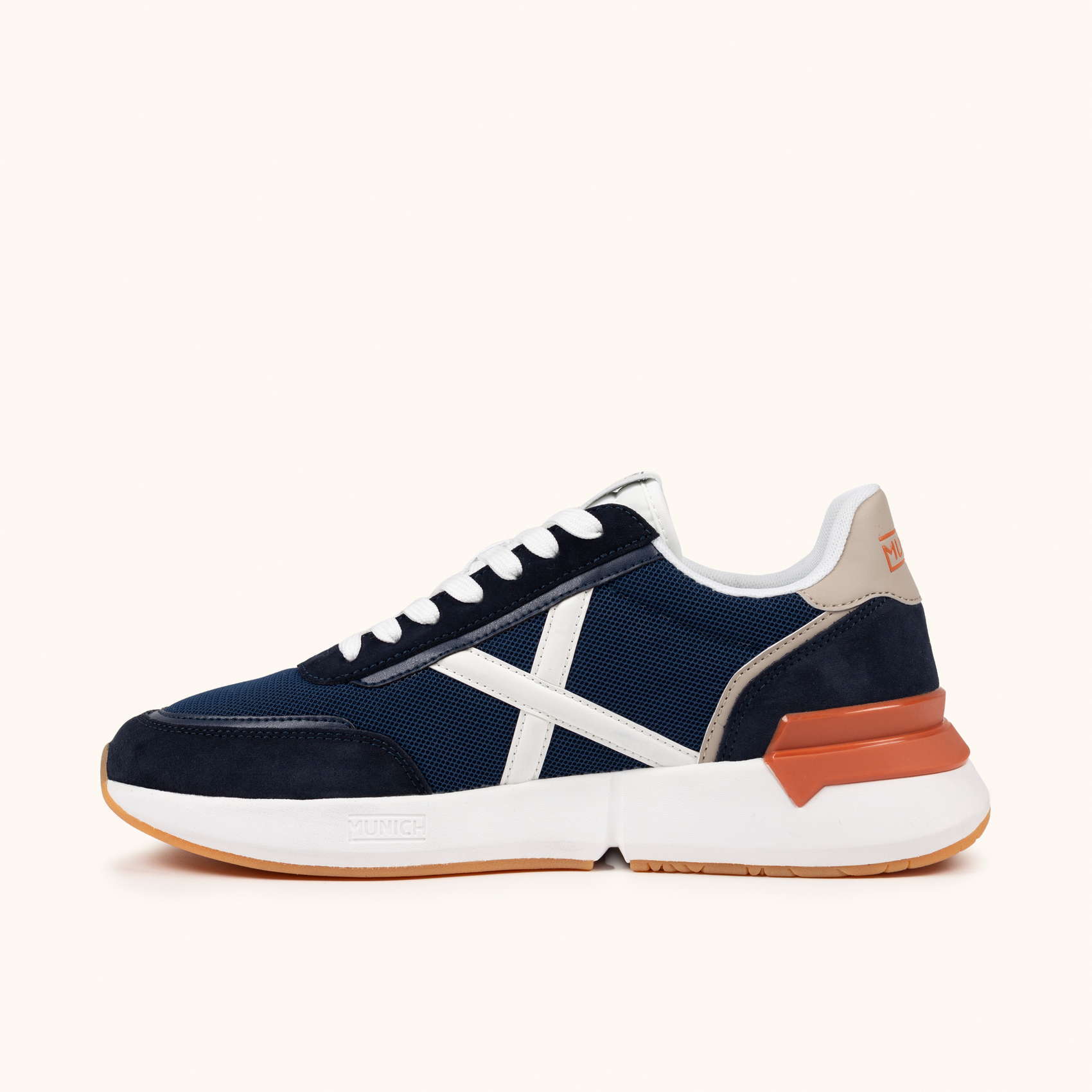 Sneakers Deportivas Azul Marino y Naranja | MUNICH VERSUS 116