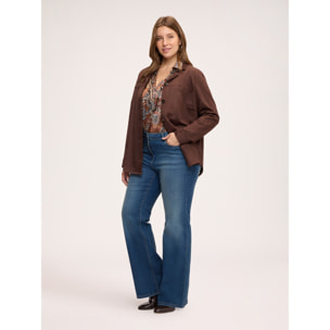 Fiorella Rubino - Giacca/camicia over soft touch - Marrone