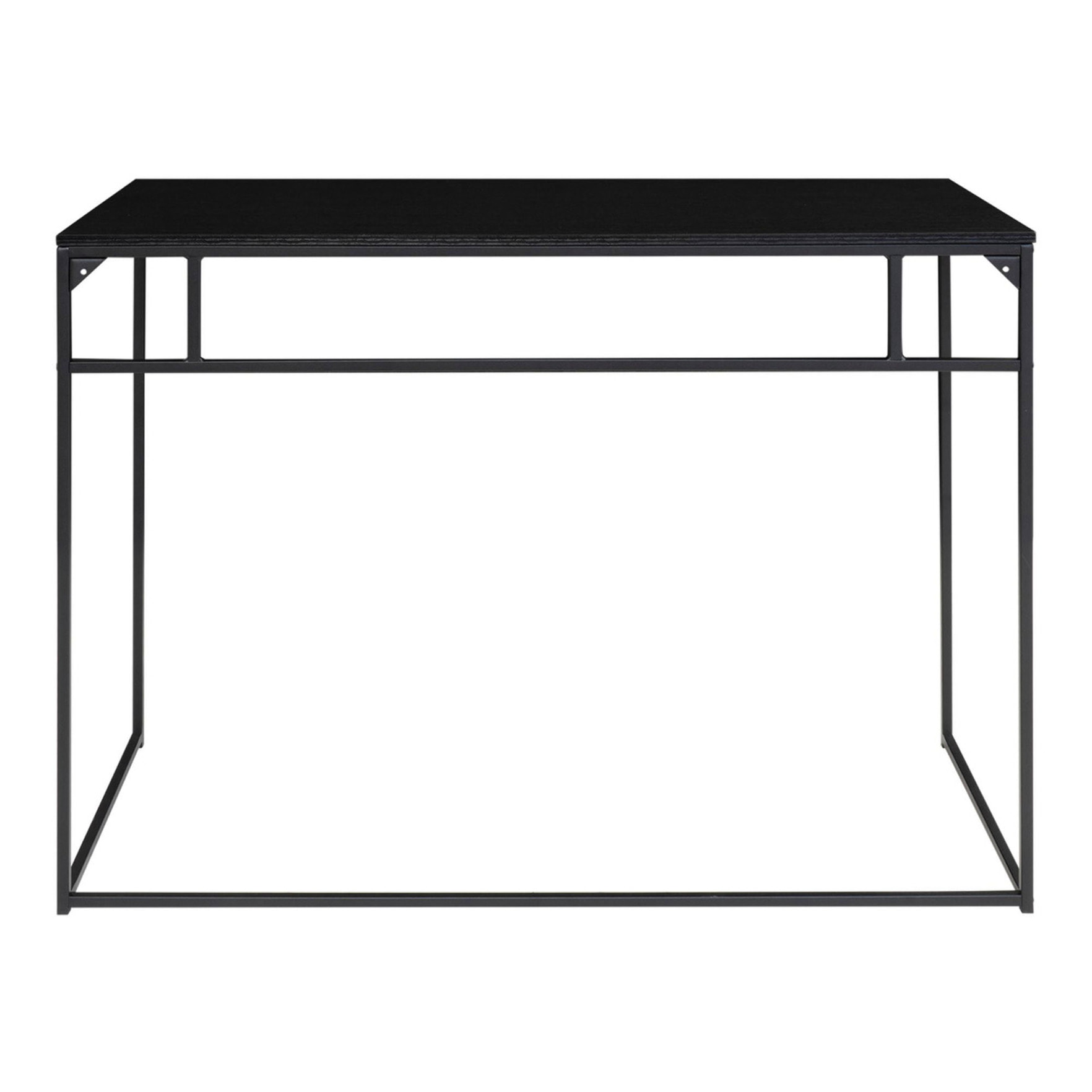 Scrivania Vita in nero con struttura in acciaio, 100×45×75 cm