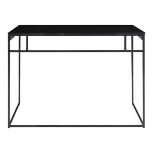 Scrivania Vita in nero con struttura in acciaio, 100×45×75 cm