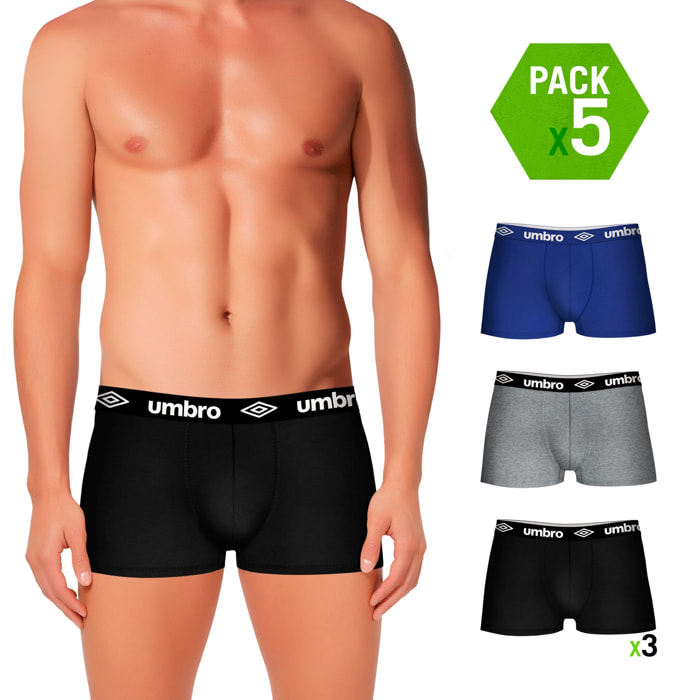 Pack 5 calzoncillos UMBRO en varios colores para hombre