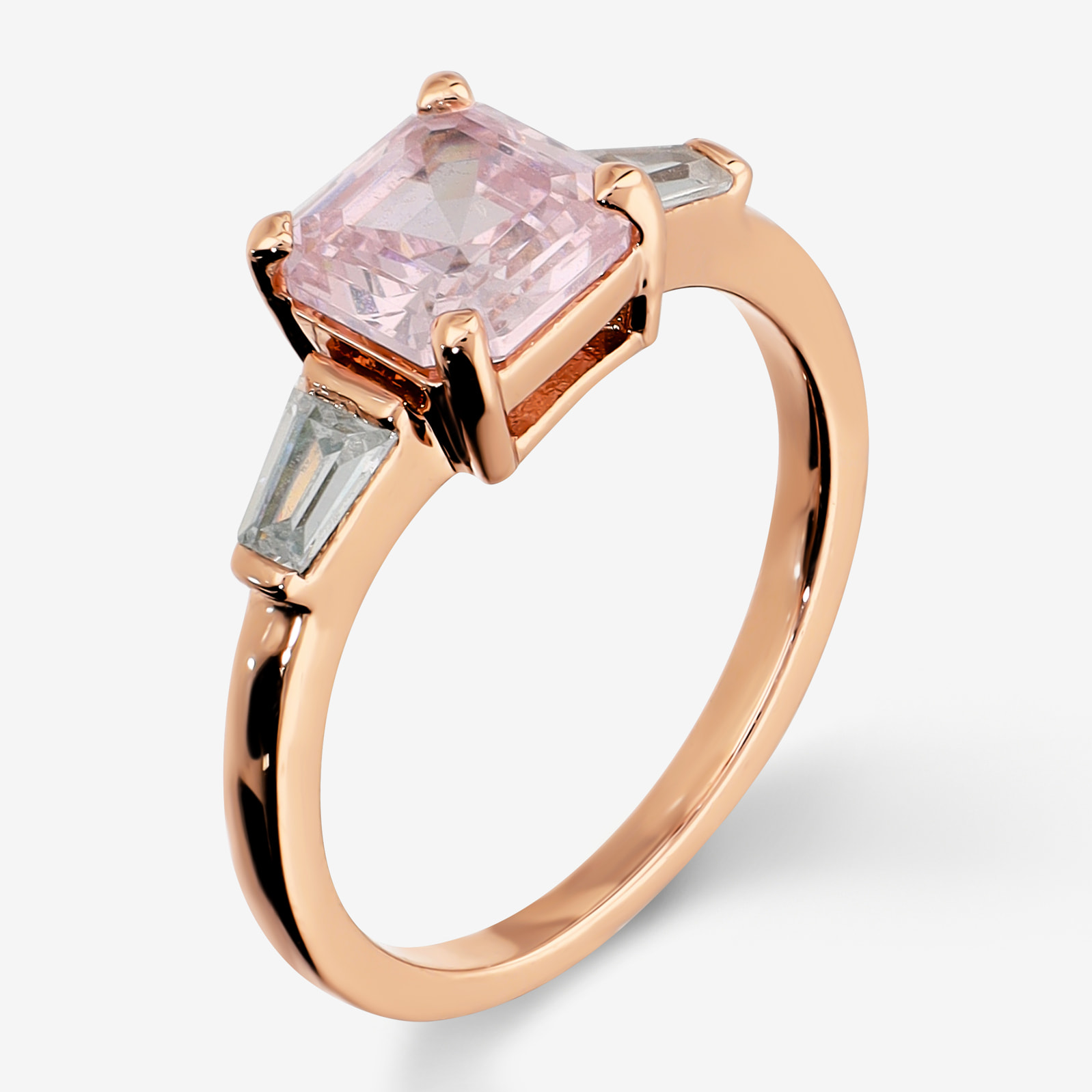 Anello Cocktail con Cubic Zirconia Rosa