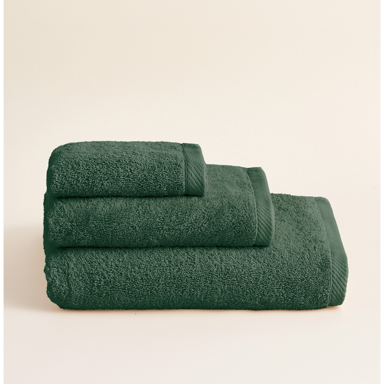 Set de serviettes éponge 100% coton éponge peigné - 600 g/m2 emerald