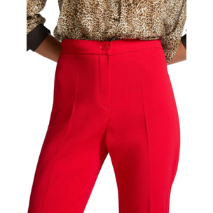Elena Mirò - Pantalones slim fit en tejido elástico - Rojo