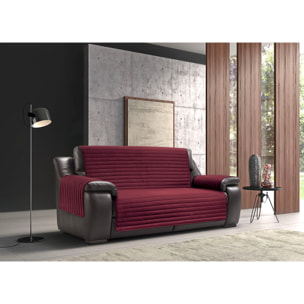 Copridivano Antimacchia Trapuntato Sofa Tortora-Bordeaux