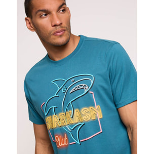 Camiseta Manga Corta Turquesa - Scarfo