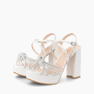 SANDALIAS DE NOVIA BLANCAS TILUXUR