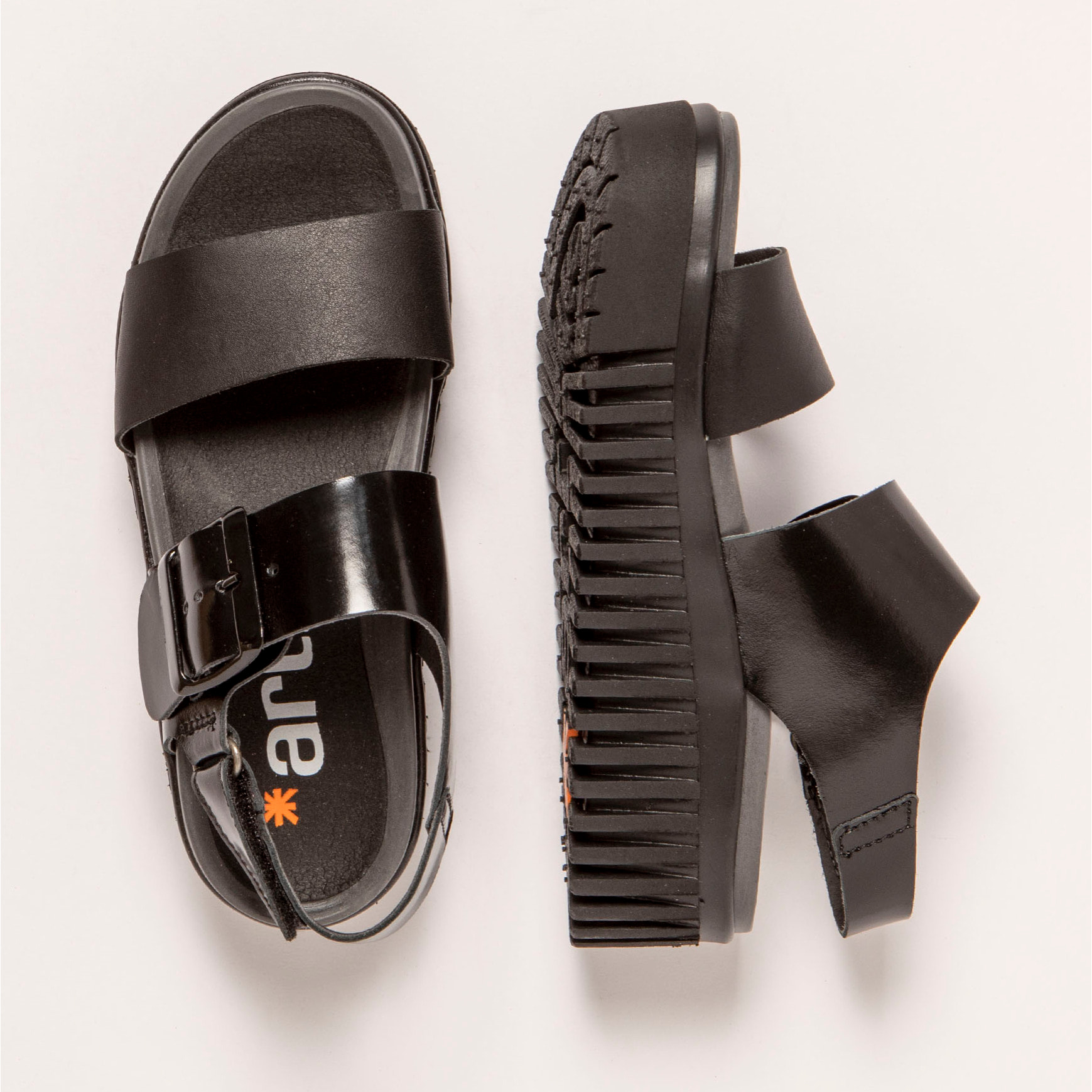 Sandalia de cuña 1578 MULTI BLACK/BRIGHTON color Black