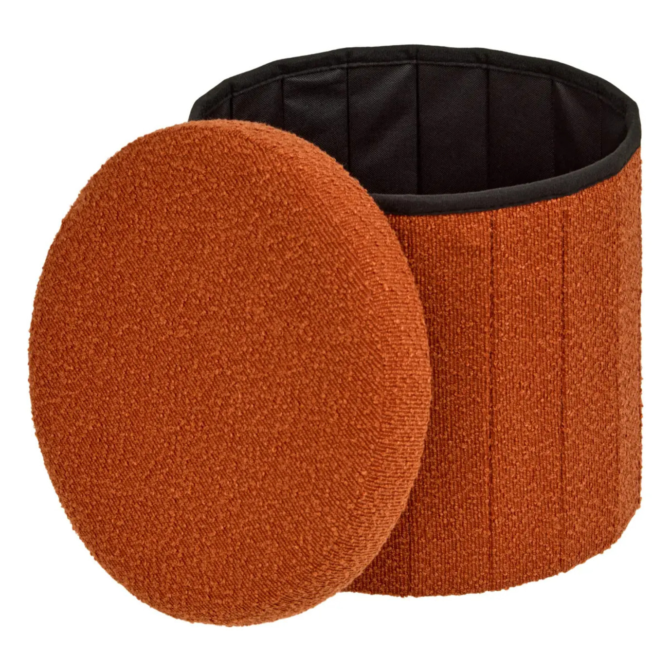 Pouf Fink rond pliable D.38cm ambre