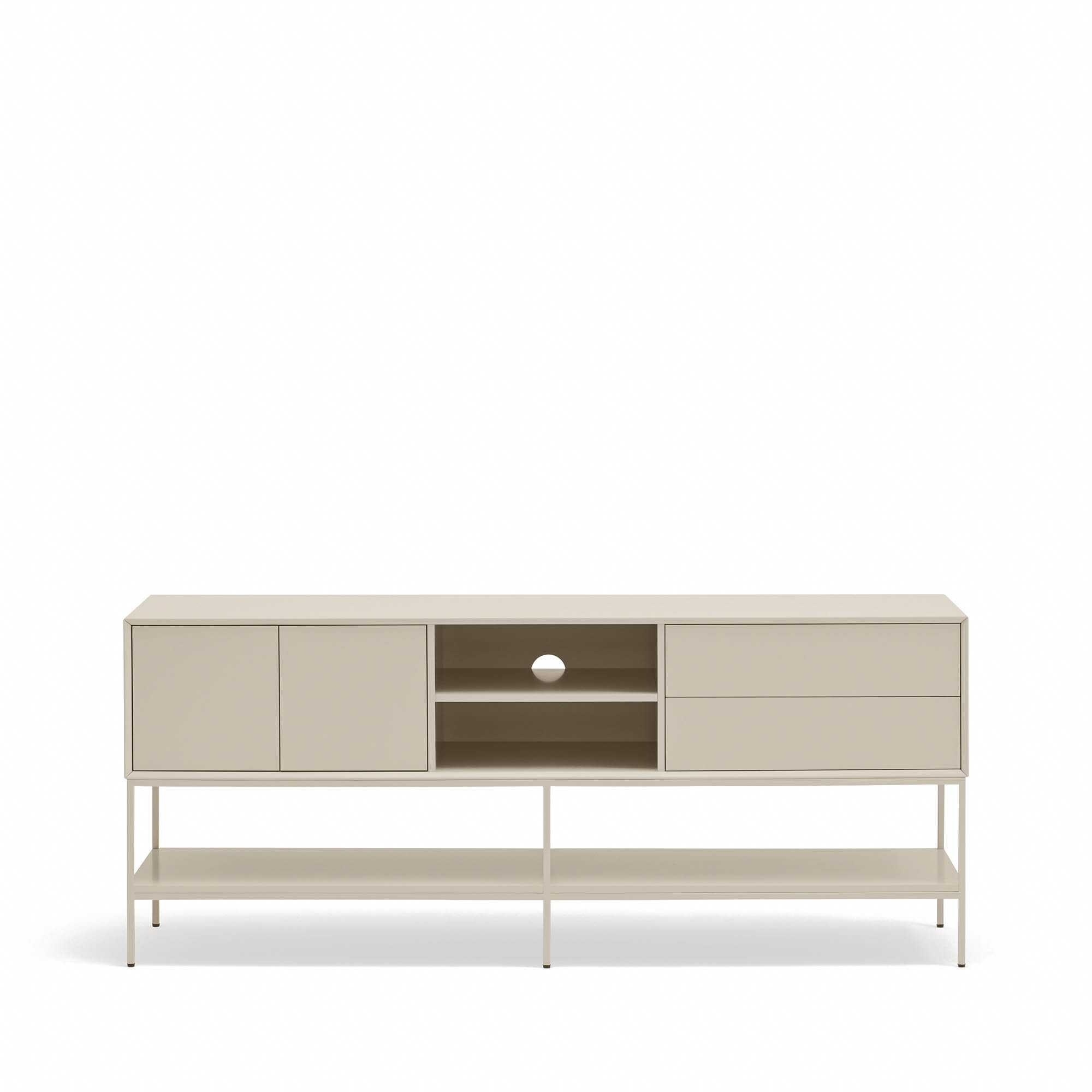 Mueble de televisión Platt 2 puertas y 2 cajones arena