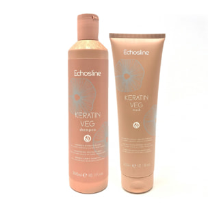 ECHOSLINE Kit Keratin Veg Shampoo 300ml + Mask 300ml