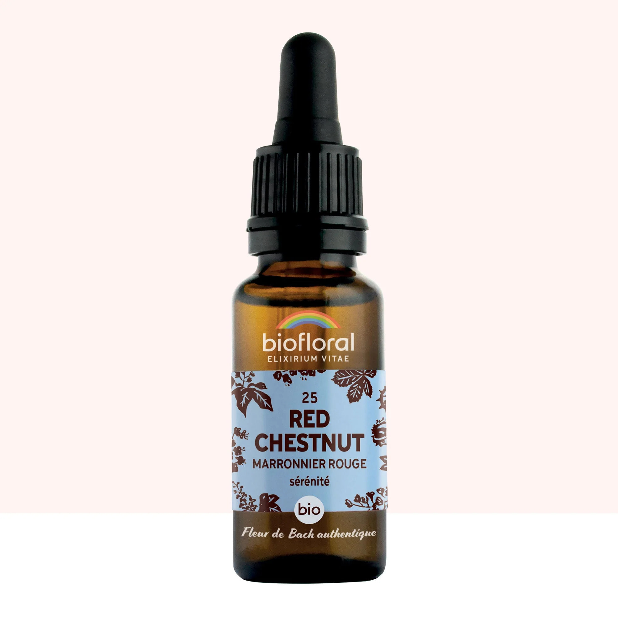 Biofloral - Fleur de Bach n°25 Red Chestnut, Marronnier Rouge - Bio Demeter - 20 ml