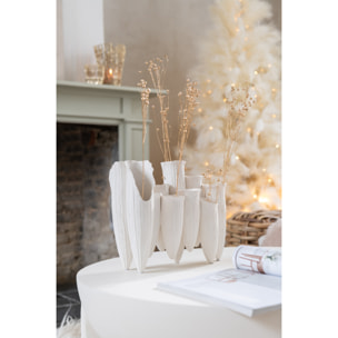 J-Line vase Soliflore Helix Cylindre - céramique - blanc