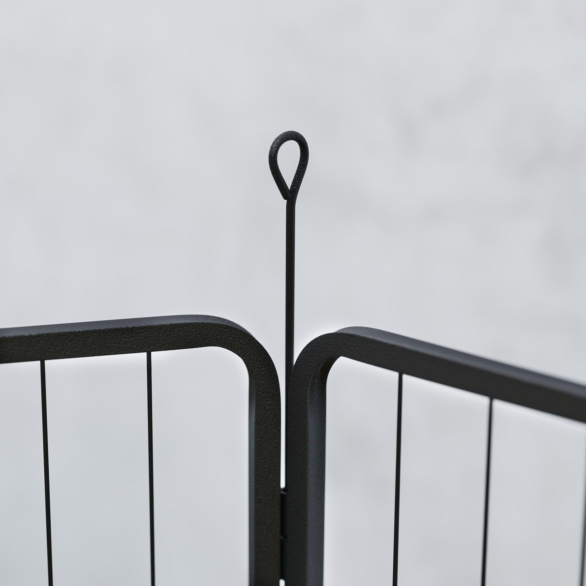 Parque para Perros de 6 Paneles de 80 cm de Altura, Vallas para Perros de Acero Plegable, con Puerta, para Interior y Exterior, Negro