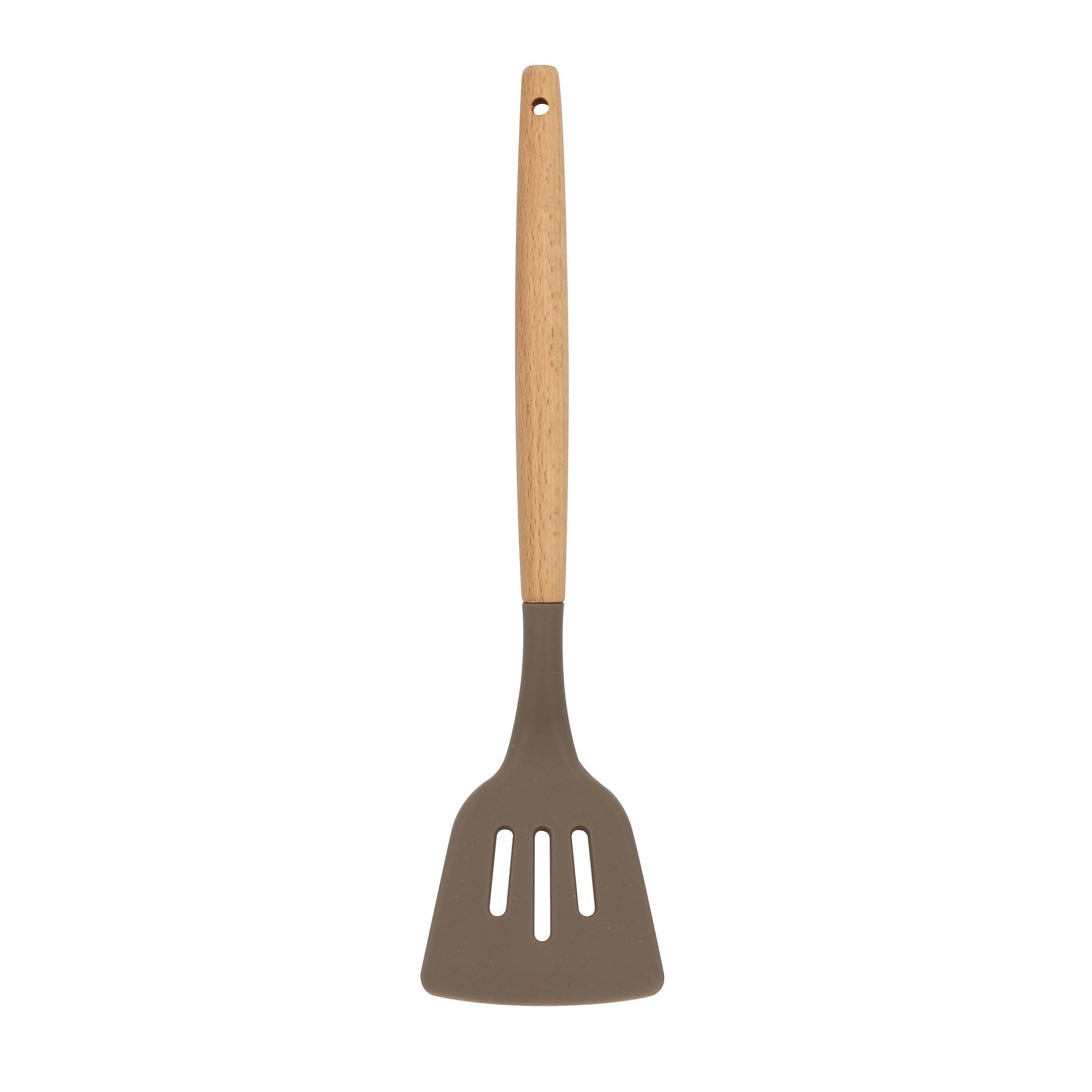 Spatule ajourée en silicone et manche en bois  ELIOTT