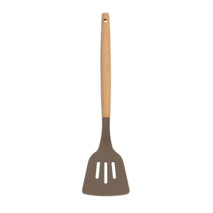 Spatule ajourée en silicone et manche en bois  ELIOTT