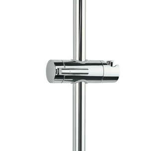 Colonne bain/douche avec douchette 3 jets, Mitigeur thermostatique, Barre réglable en hauteur Blanc/Chrome
