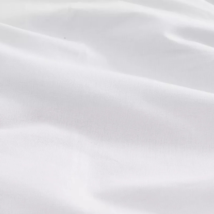Housse de couette lin & coton 160 g/m² uni blanc Le metis francais neige