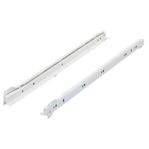 Paire de coulisses à galets FR402 HETTICH - L.500 mm - Charge 25 kg - Blanc - 1058348