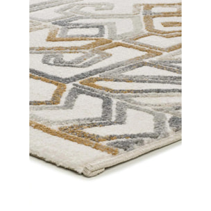 AMARA Alfombra étnica con relieve Plata, varias medidas disponibles.