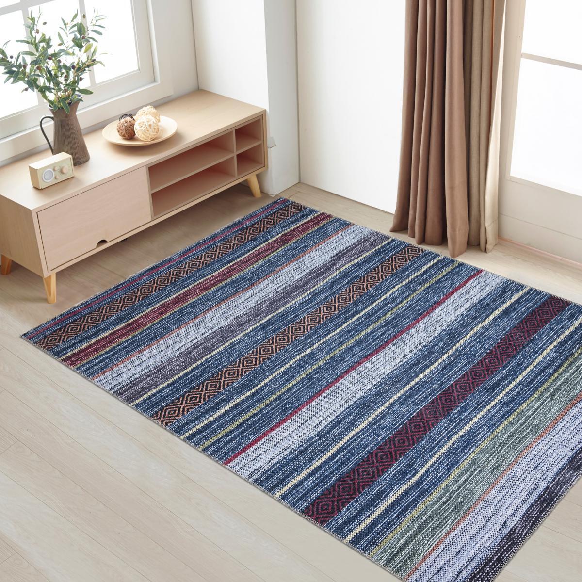Tapis kilim Voma, doux et soyeux motif Ethnique
