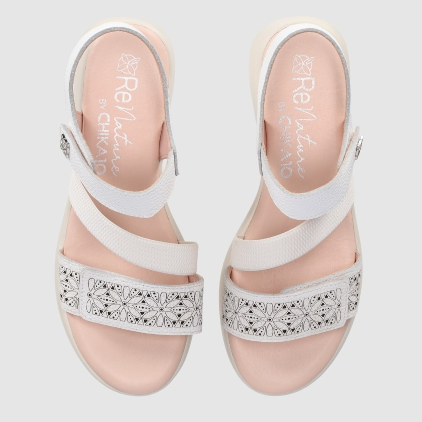 Sandalias de Piel - Blanco - Tacón: 5 cm