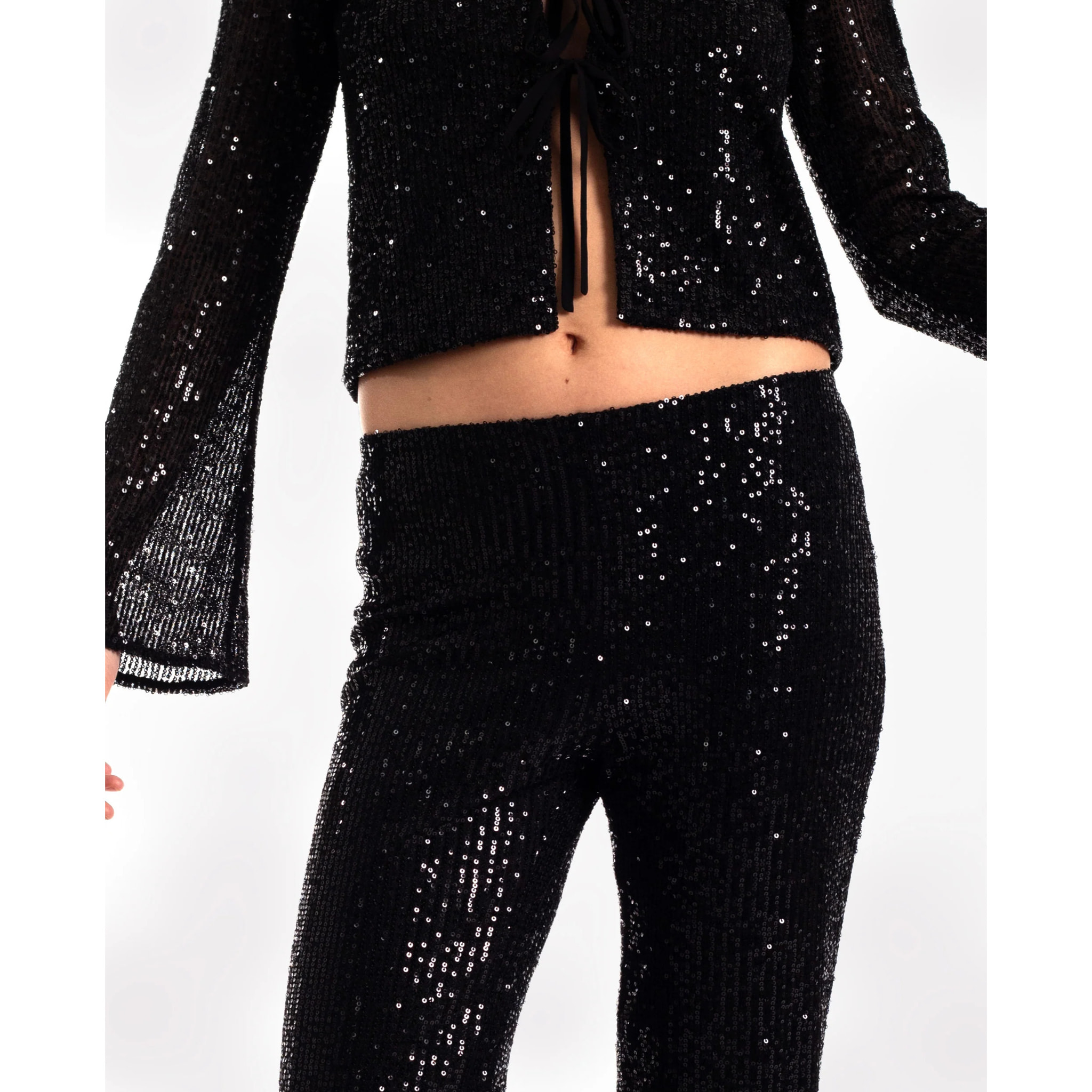 Pantalón de lentejuelas recto