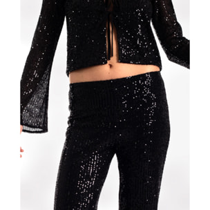 Pantalón de lentejuelas recto