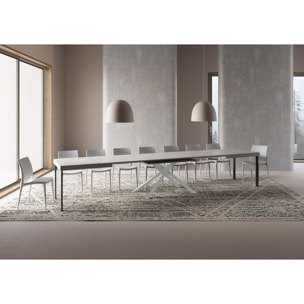 Tavolo allungabile 90x200/460cm Karida cashmere gambe bianche