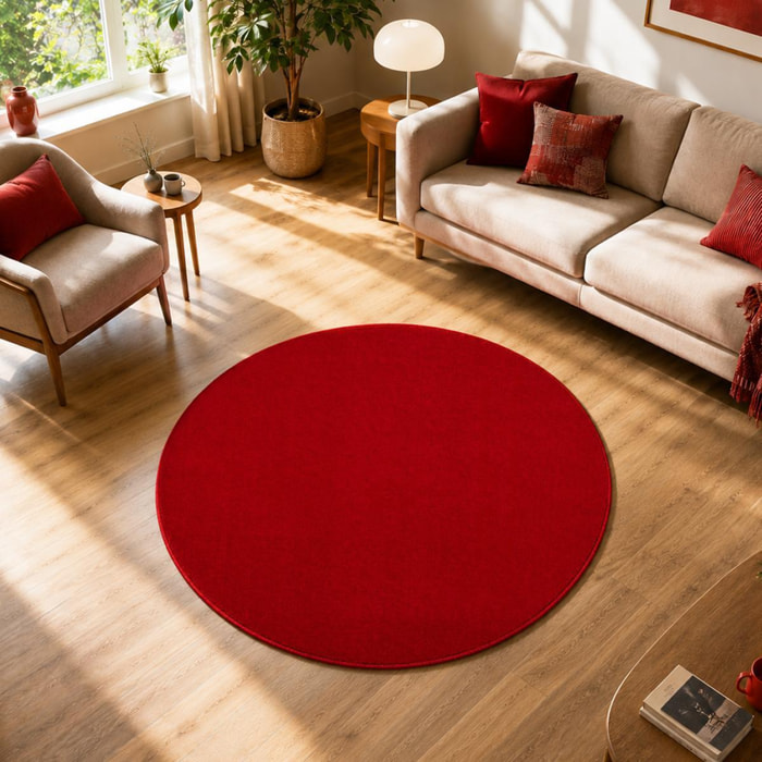 Tapis salon et chambre tissé motif uni PAJU