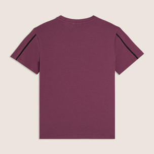 T-shirt Junior con logo in strass e cuciture a contrasto