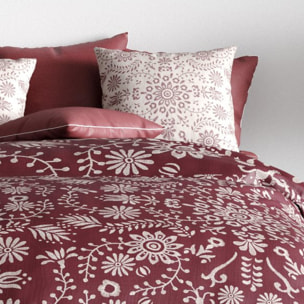 Parure Housse De Couette 3pcs avec Taies oreiller 100% coton Bio 57fils Vishka