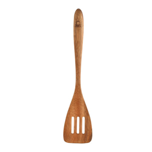 Set 3pc utensilios cocina (rasera ranurada + cucharón + cuchara ranurada) madera de acacia, Benetton