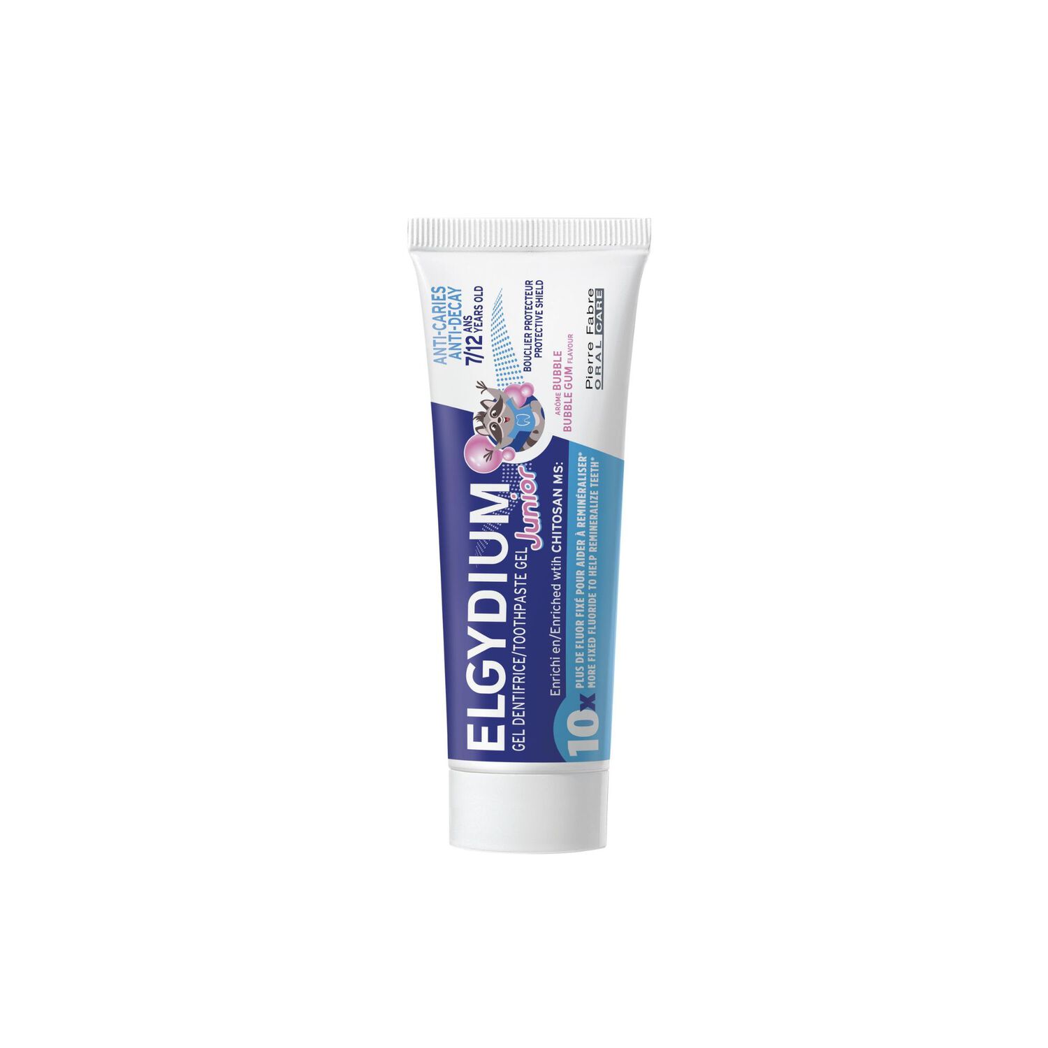 Elgydium Junior - Lot Dentifrice Arôme Bubble 7/12 Ans  2 x 50 ml