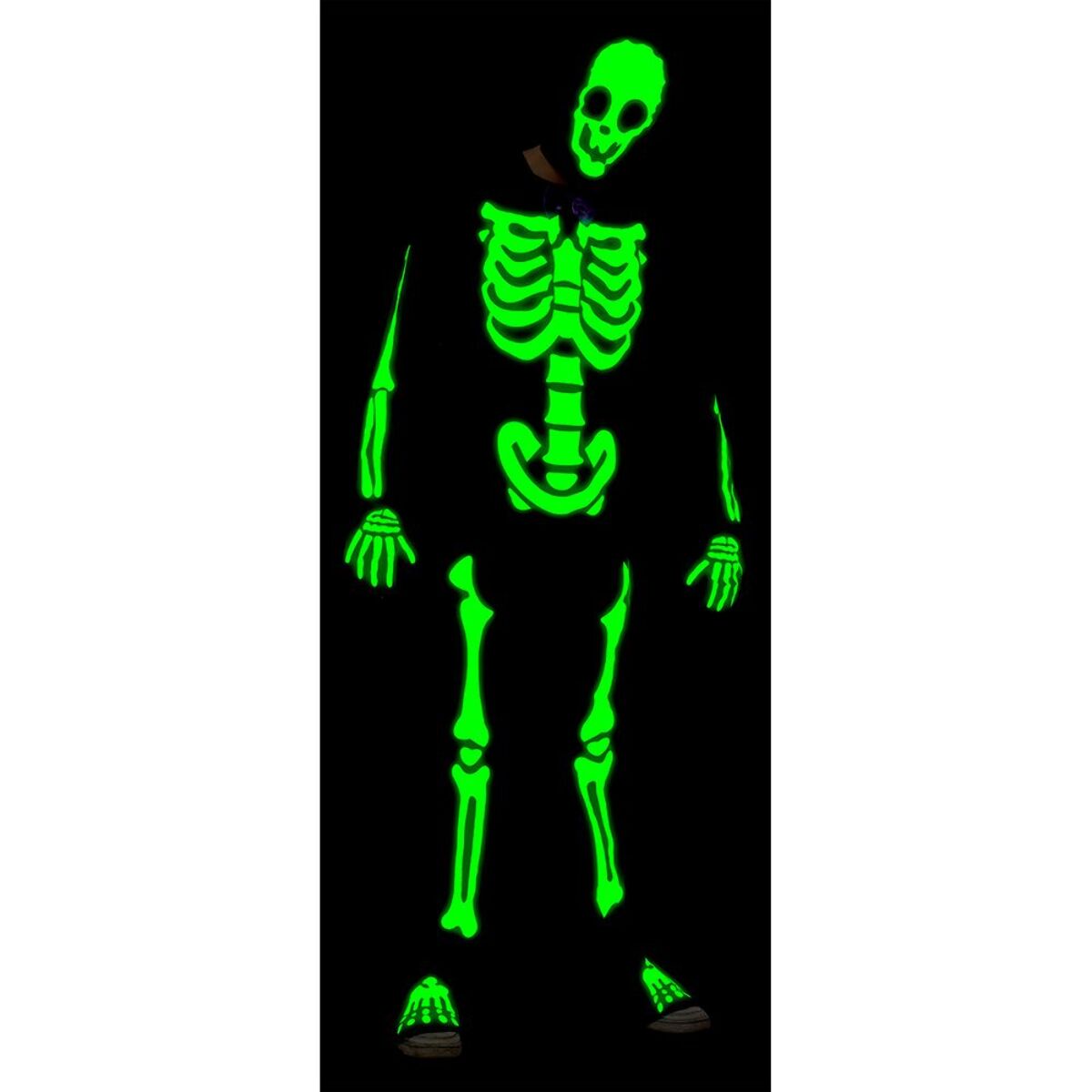 DISFRAZ SKELETO ELEGANTE GLOW IN DARK AD