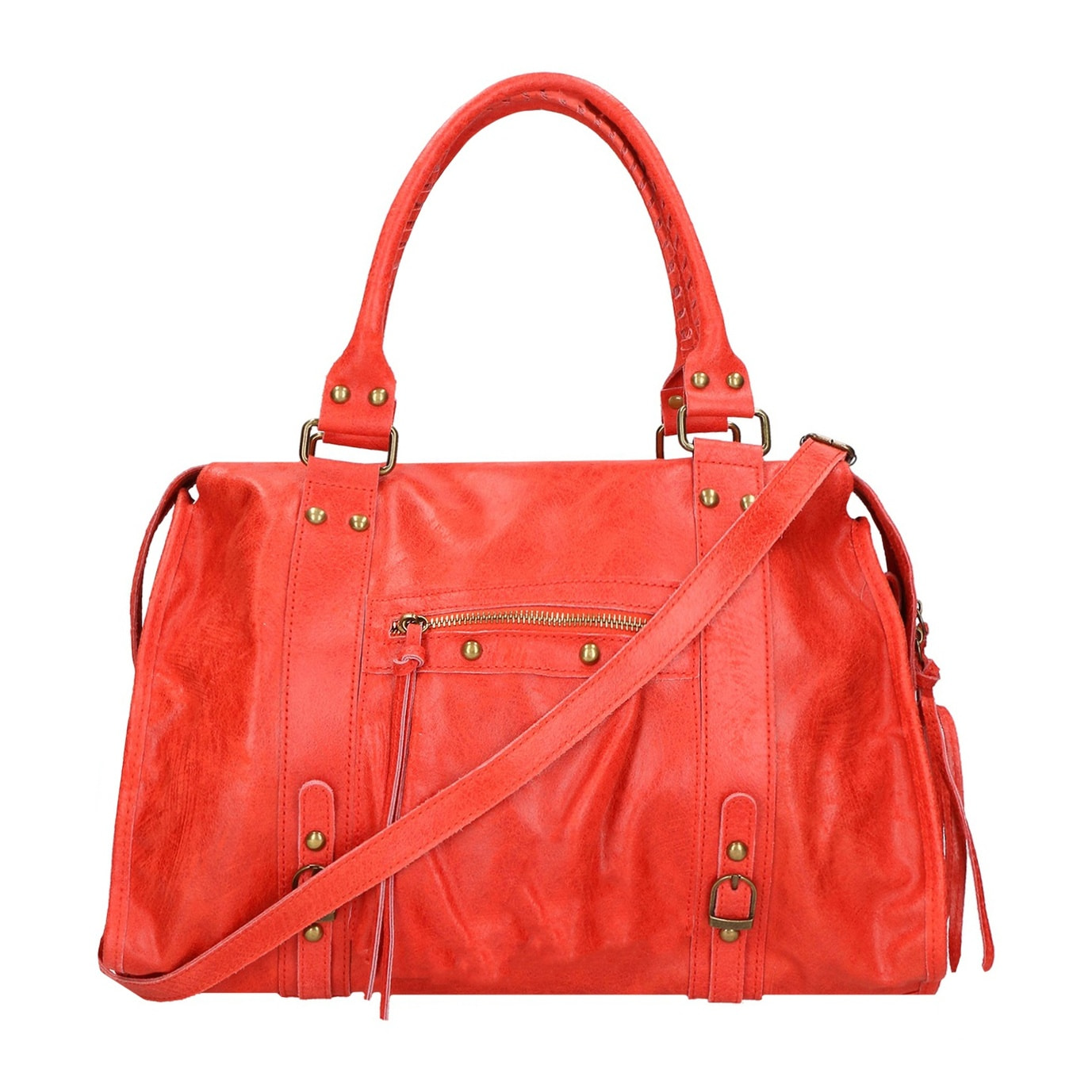 Borsa a spalla da donna - Modello Clara - Vera pelle - 41.0 x 28.0 x 13.0 cm