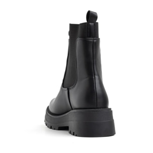 Biker con elastico laterale fondo carrarmato - NERO