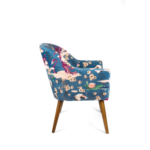 Poltrona Excelsa Fuji in poliestere e multistrato 70,5x65x83 cm multicolore