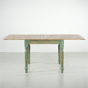 Tavolo da pranzo quadrato in mango beige decapato 90x90x77 - Salento