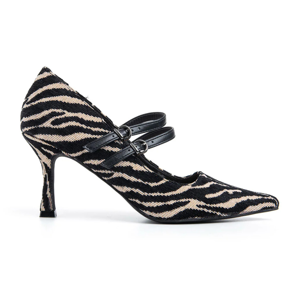 Decolleté zebrato con cinturini - ZEBRA