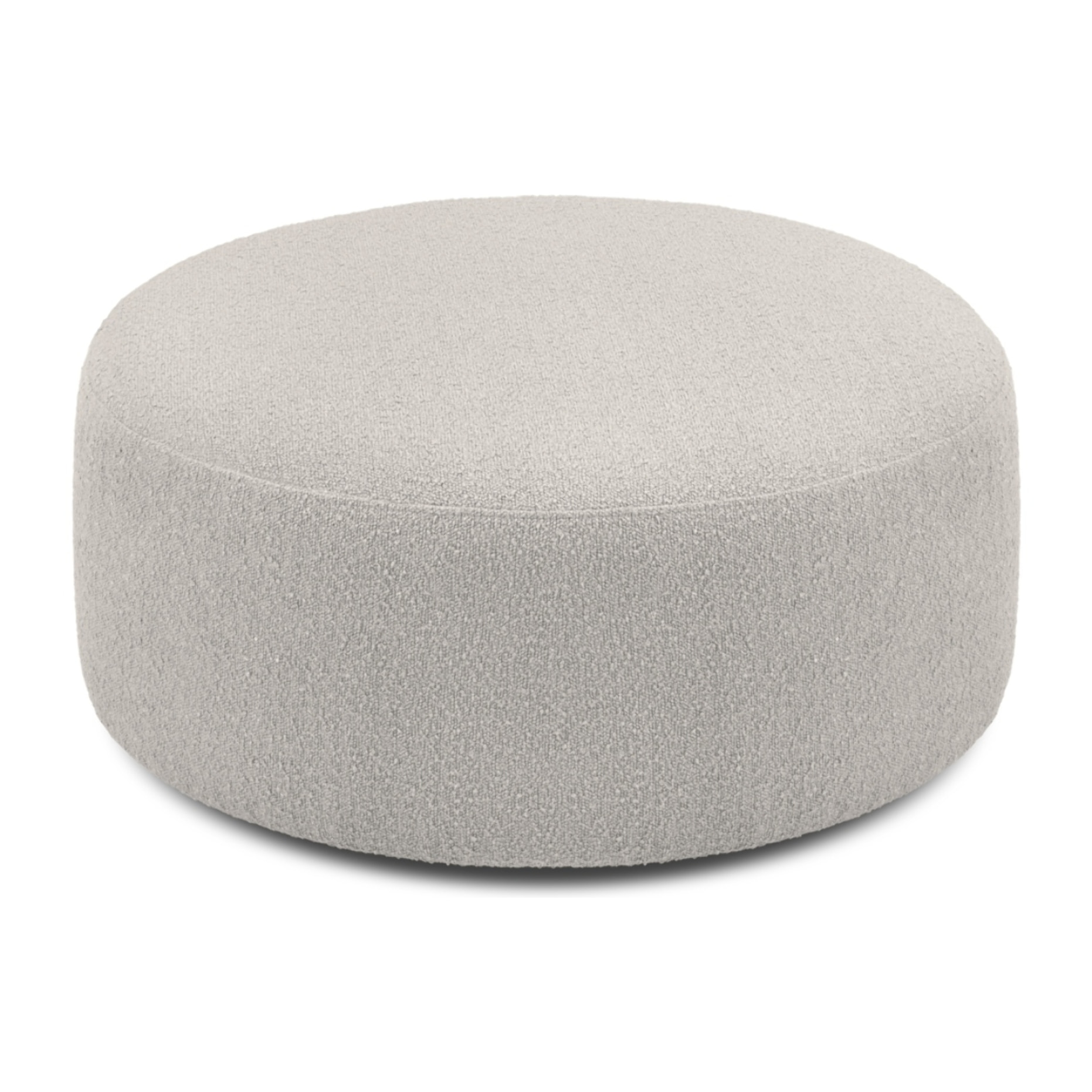 Pouf pivotant "Adam" bouclé gris clair