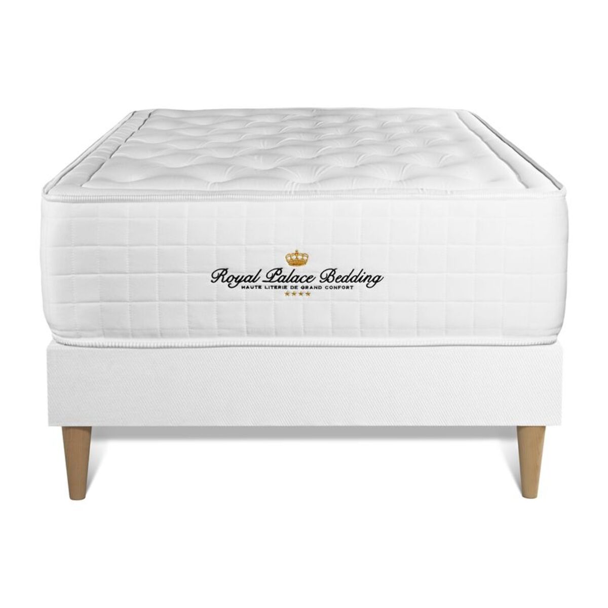 Ensemble Matelas à mémoire de forme maxi épaisseur Buckingham + Sommier Tapissier multi-lattes cm d'épaisseur - Matelas à Mémoire de forme de 30cm d'épaisseur - 1 place