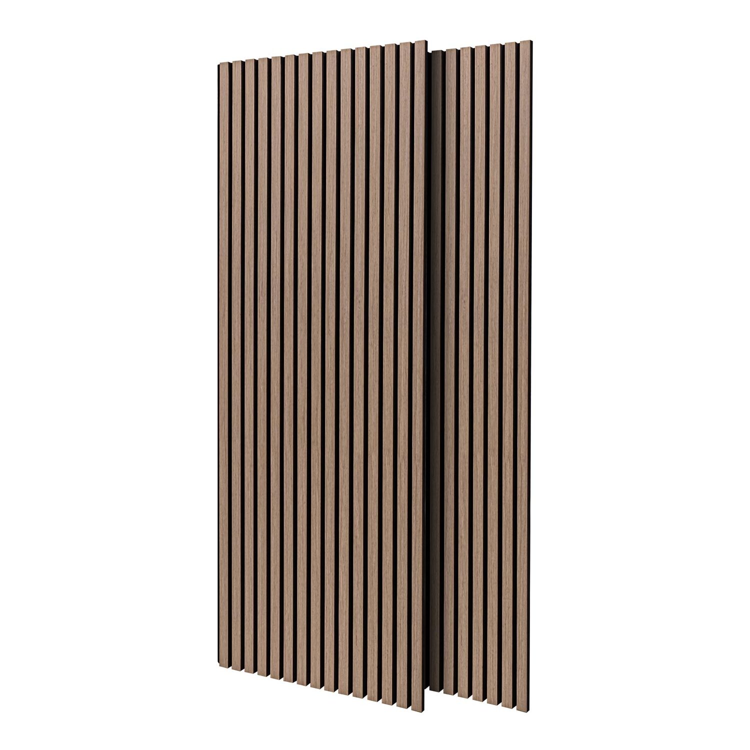 Mozart - Set di 2 pannelli fonoassorbenti decorativi in legno 235x60 cm, marrone chiaro