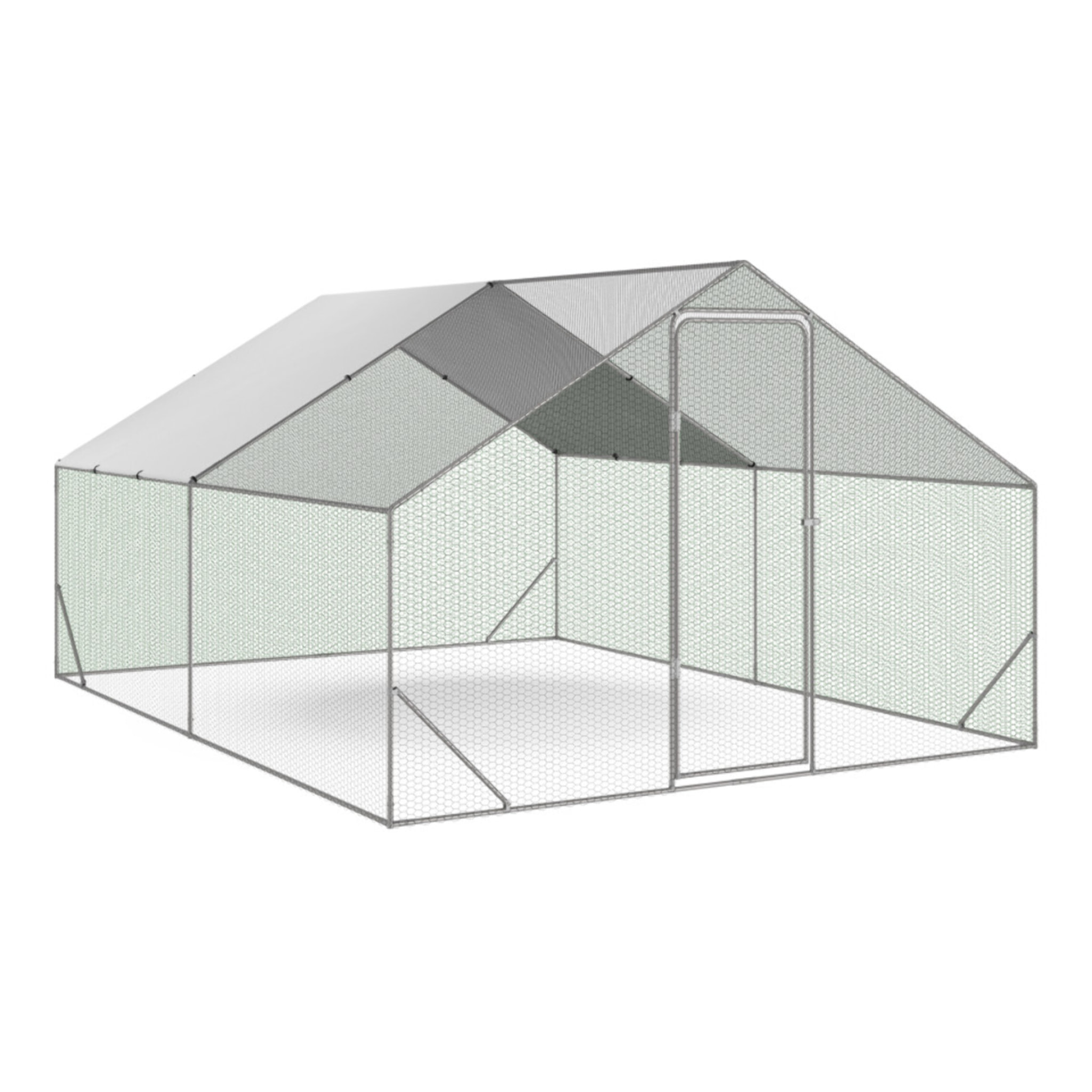 Enclos grillagé pour poules 12m² - 3x4m